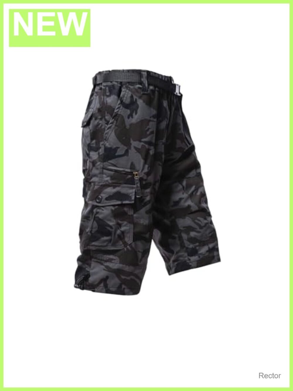 Men's Cargo Shorts Relaxed Fit Cotton Hiking Shorts 3-4 Length
